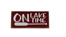 Load image into Gallery viewer, On Lake Time Painted Wooden Sign for Lake House
