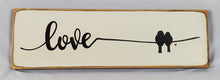 Load image into Gallery viewer, Love Birds Romantic Wooden Sign