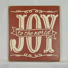 Load image into Gallery viewer, Joy to the World Vintage Christmas Sign