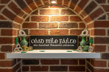 Load image into Gallery viewer, Céad Míle Fáilte Wooden Sign, Irish Welcome Decor