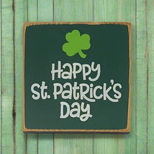 Load image into Gallery viewer, Happy St. Patrick's Day Mini Wooden Sign