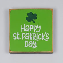 Load image into Gallery viewer, Happy St. Patrick's Day Mini Wooden Sign