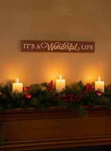 Load image into Gallery viewer, Rustic It's a Wonderful Life Wooden Sign Farmhouse Holiday Decor