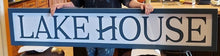 Load image into Gallery viewer, Lakehouse Six Foot Long Wooden Lake Sign
