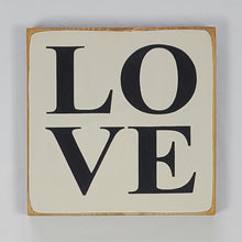 Load image into Gallery viewer, Love Square Wooden Sign Medium Size