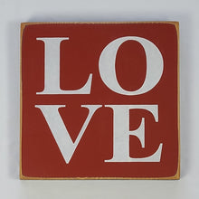 Load image into Gallery viewer, Love Square Wooden Sign Medium Size