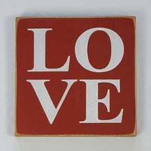 Load image into Gallery viewer, Square Love Wood Sign Mini Small