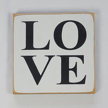 Load image into Gallery viewer, Love Square Wooden Sign Medium Size