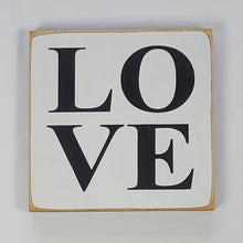 Load image into Gallery viewer, Square Love Wood Sign Mini Small