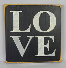 Load image into Gallery viewer, Square Love Wood Sign Mini Small