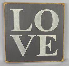 Load image into Gallery viewer, Love Square Wooden Sign Medium Size