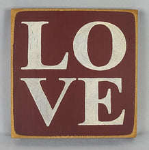 Load image into Gallery viewer, Love Square Wooden Sign Medium Size