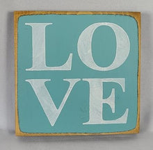 Load image into Gallery viewer, Love Square Wooden Sign Medium Size