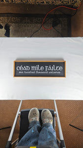 Céad Míle Fáilte One Hundred Thousand Welcomes Irish Wooden Sign Style 1
