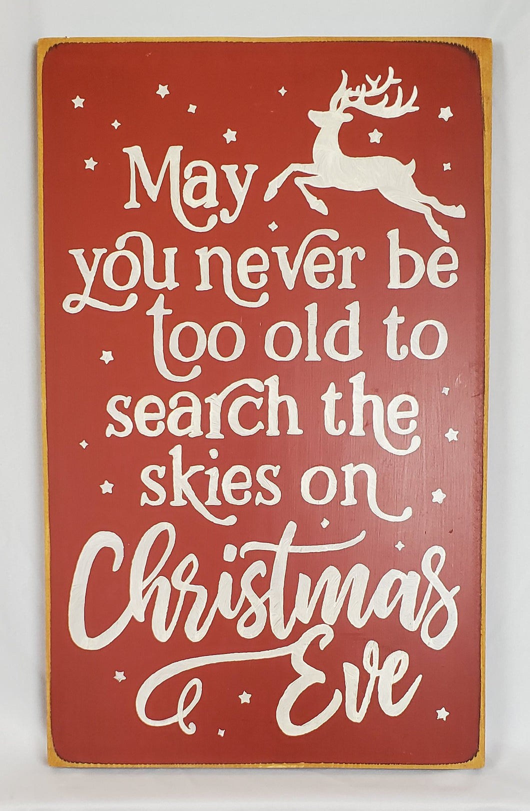 Search the Skies on Christmas Eve Wooden Sign