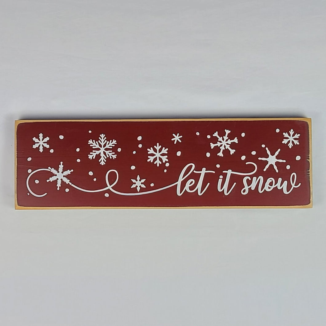 Let it Snow Wooden Sign