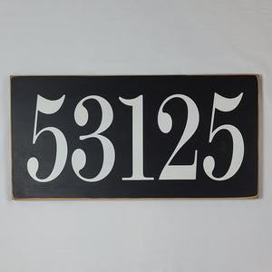 53147 Large Zip Code Wooden Signs