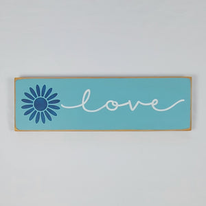 Love Flower Decorative Wooden Sign