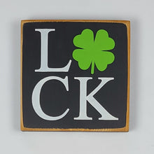 Load image into Gallery viewer, Luck Mini Wooden Irish Painted Sign
